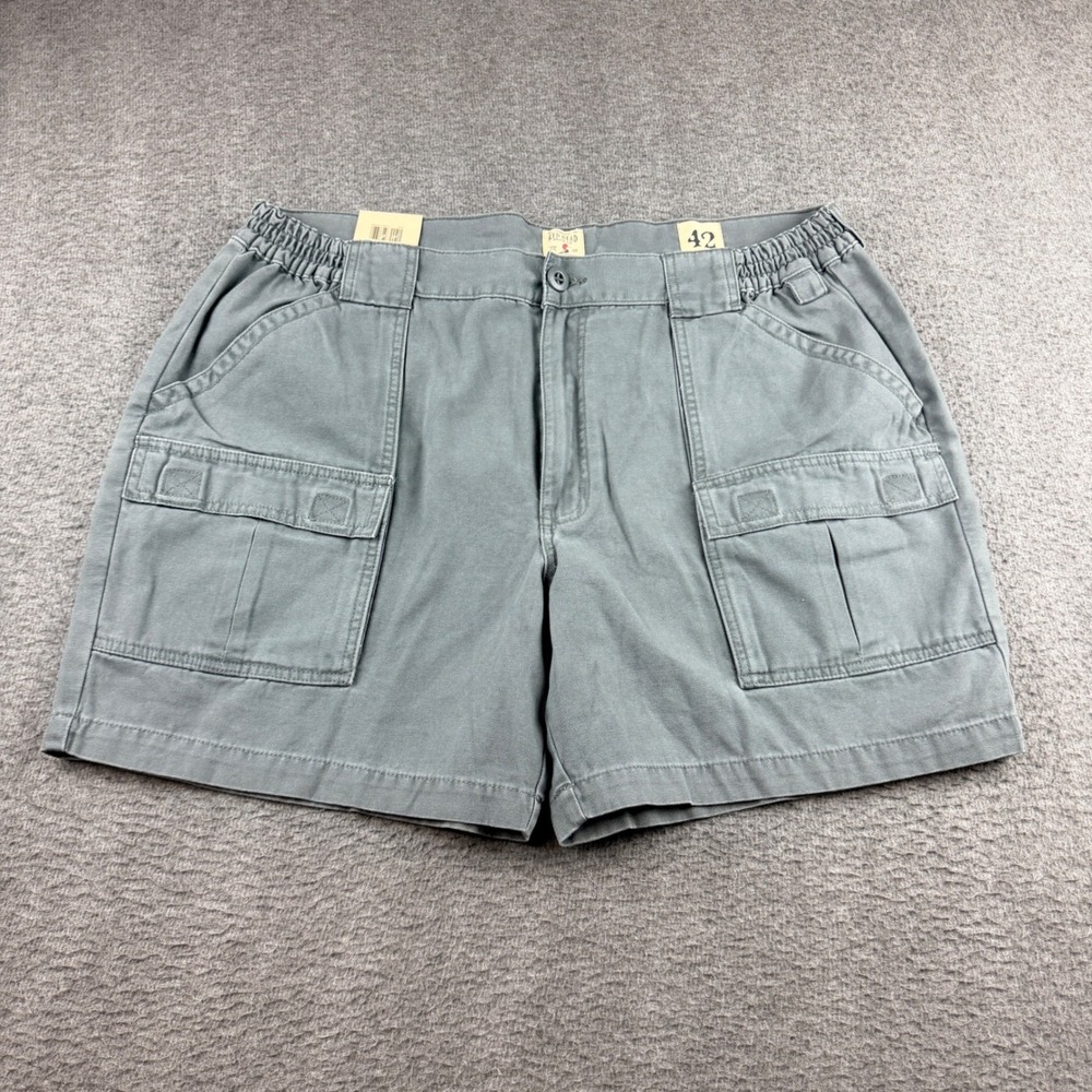 VINTAGE NWT RedHead Brand Co Men's‎ Size 42 Indigo Blue White Wate Cargo Shorts